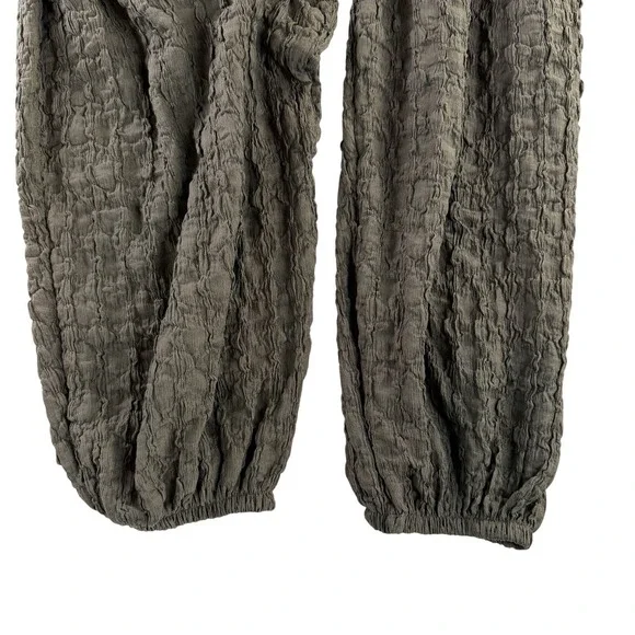 NWT Zara High-Waisted Balloon Style Joggers Olive Green Textured Bohemian Large - Picture 10 of 14